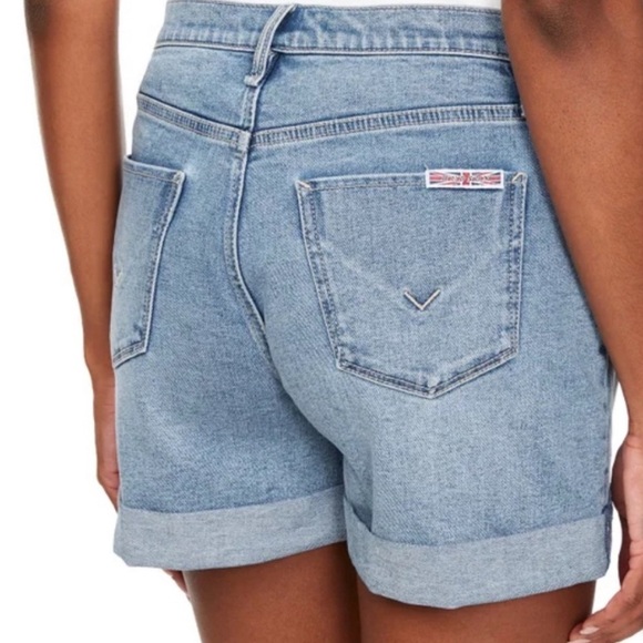 Hudson Los Angeles Mid-Rise Premium Denim Shorts with Cuffed Hem NWT.  14 - Picture 3 of 10